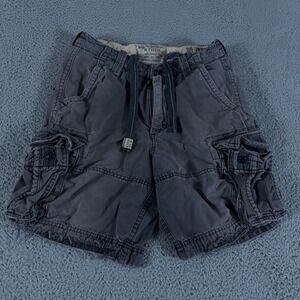 Y2K Abercrombie & Fitch Men's Cargo Shorts - Charcoal Gray Size 30